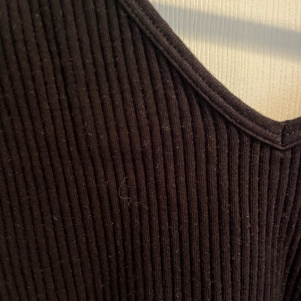 Black Ribbed Tank Top - Picture 2 of 4